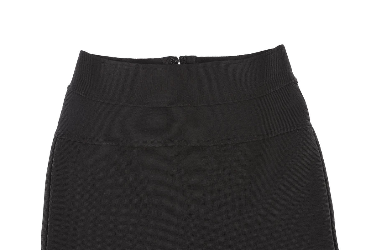 HERVE LEGER BLACK BANDAGE SKIRT XSMALL