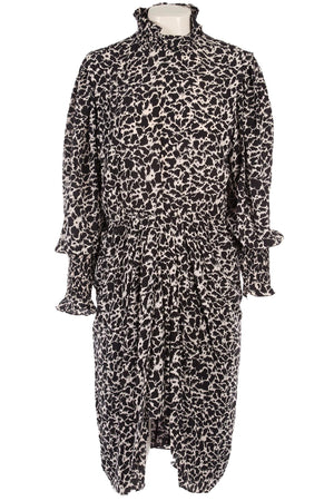 ISABEL MARANT ÉTOILE BLACK CREPE MIDI DRESS FR 40