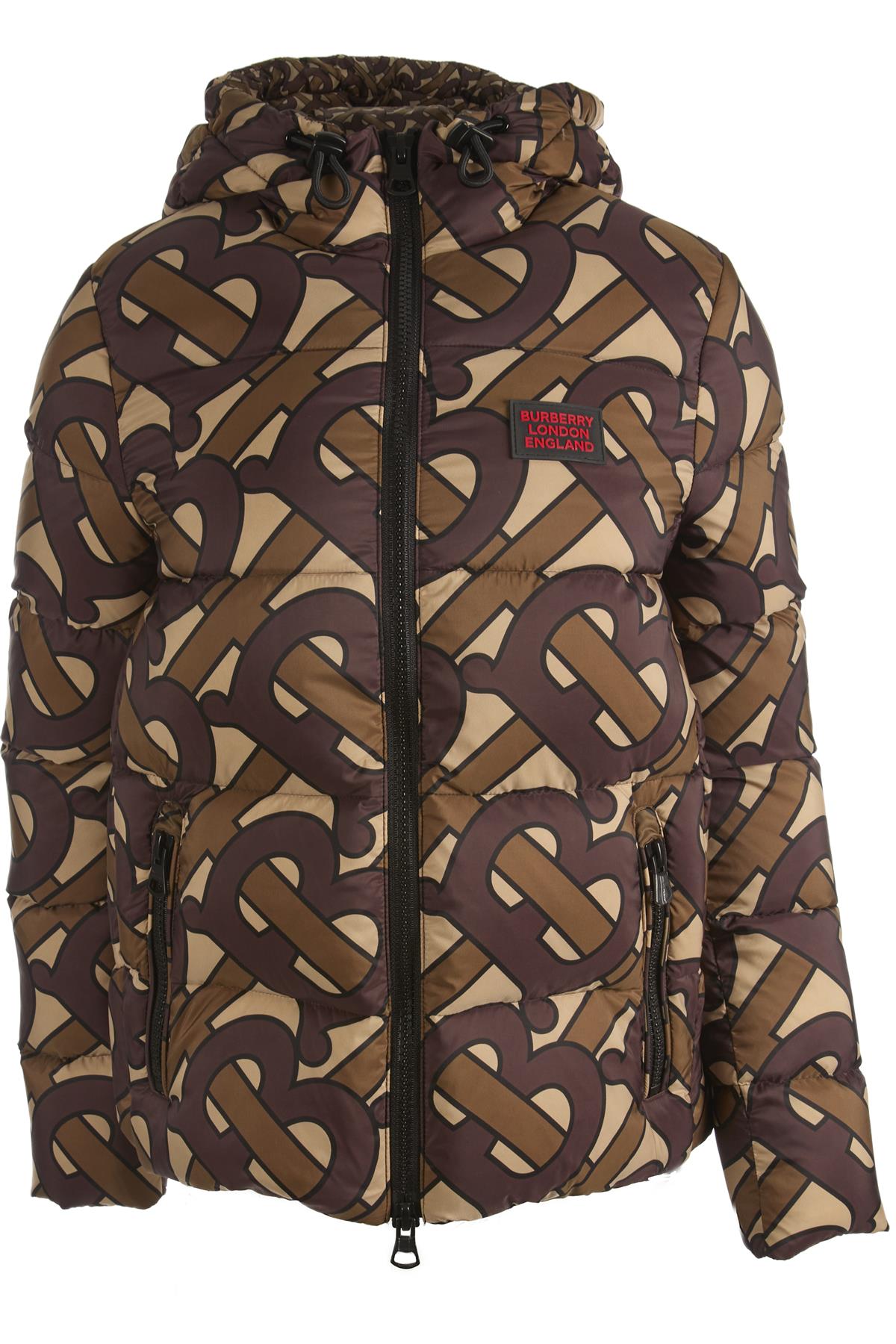 BURBERRY BROWN PADDED DOWN JACKET XSMALL