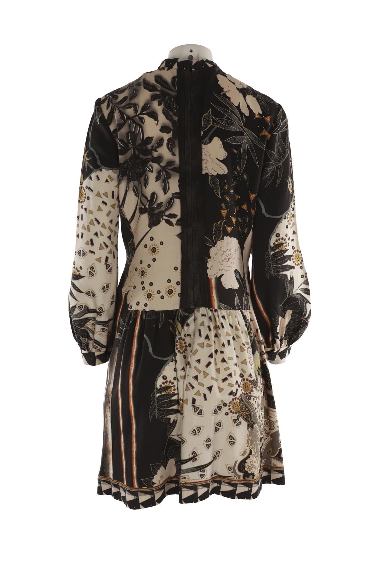 ETRO BLACK WOOL MINI DRESS IT 44 UK 12