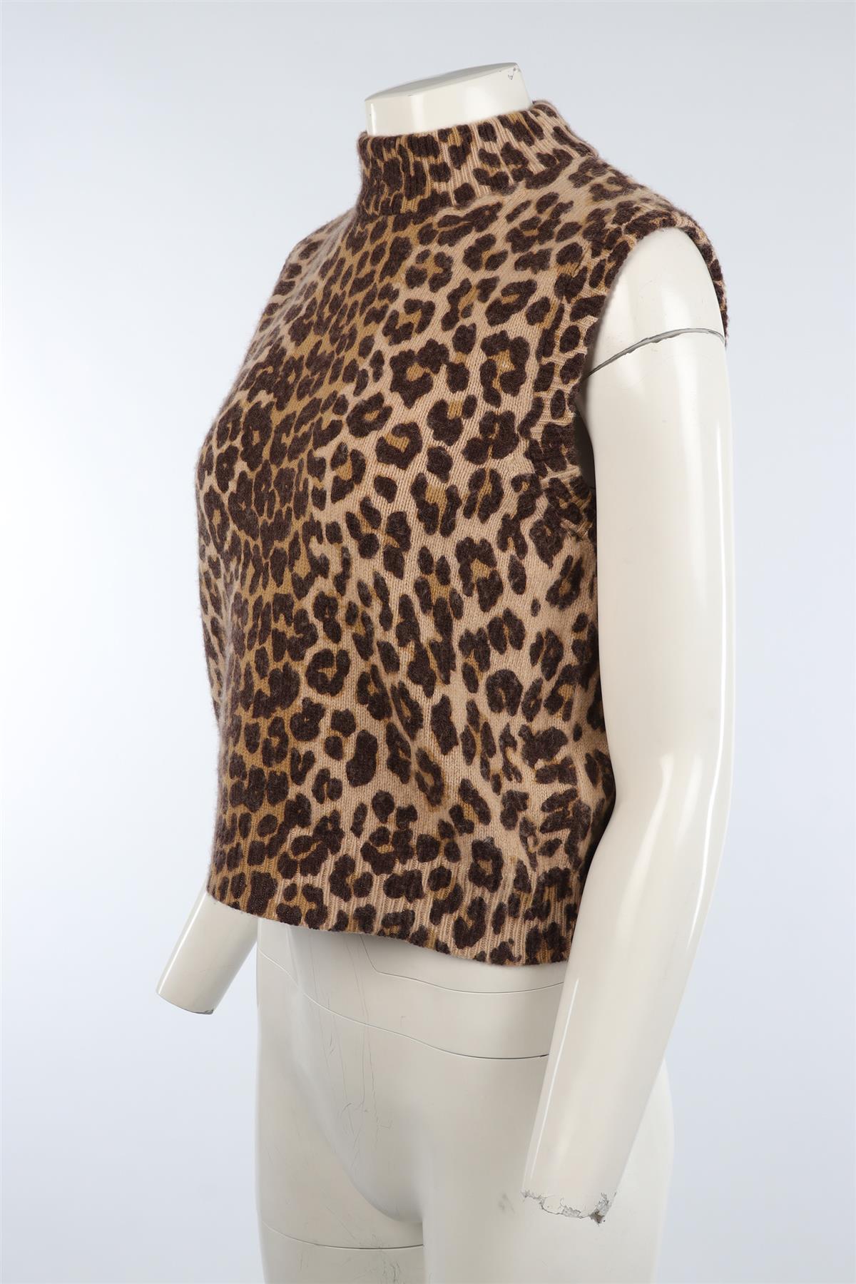 CELINE BROWN CASHMERE TOP MEDIUM