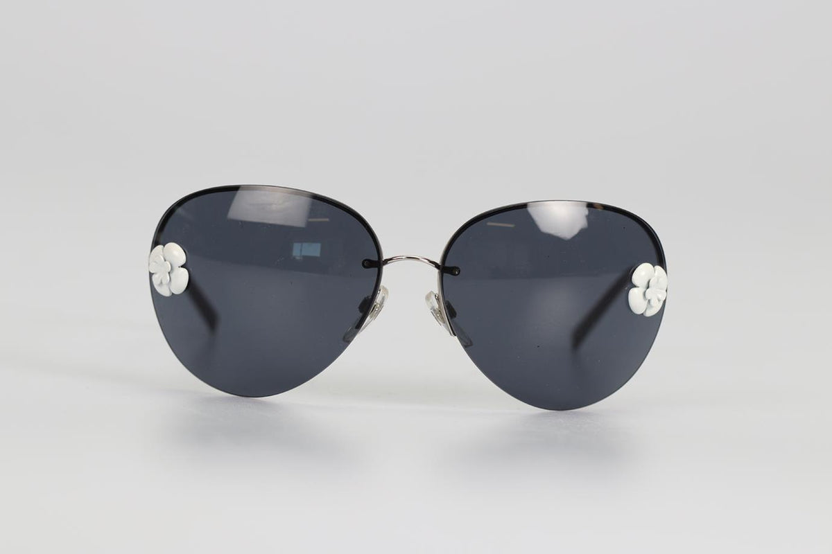 CHANEL ROUND FRAME METAL SUNGLASSES