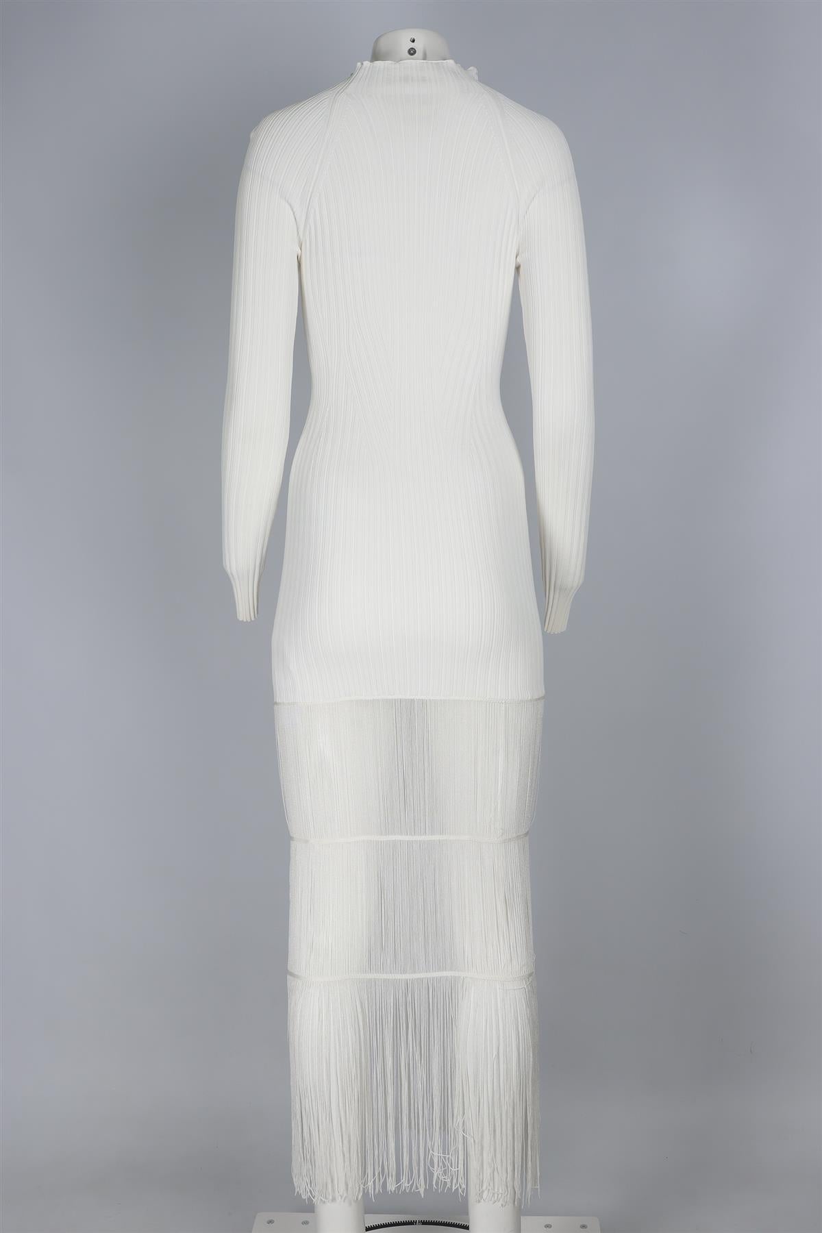 KHAITE WHITE KNIT MAXI DRESS SMALL