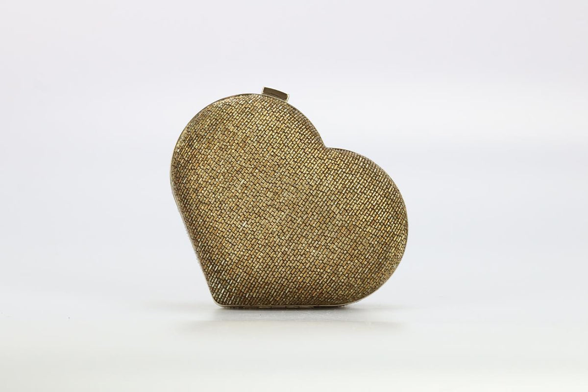 VALENTINO GARAVANI HEART BEADED LEATHER SHOULDER BAG