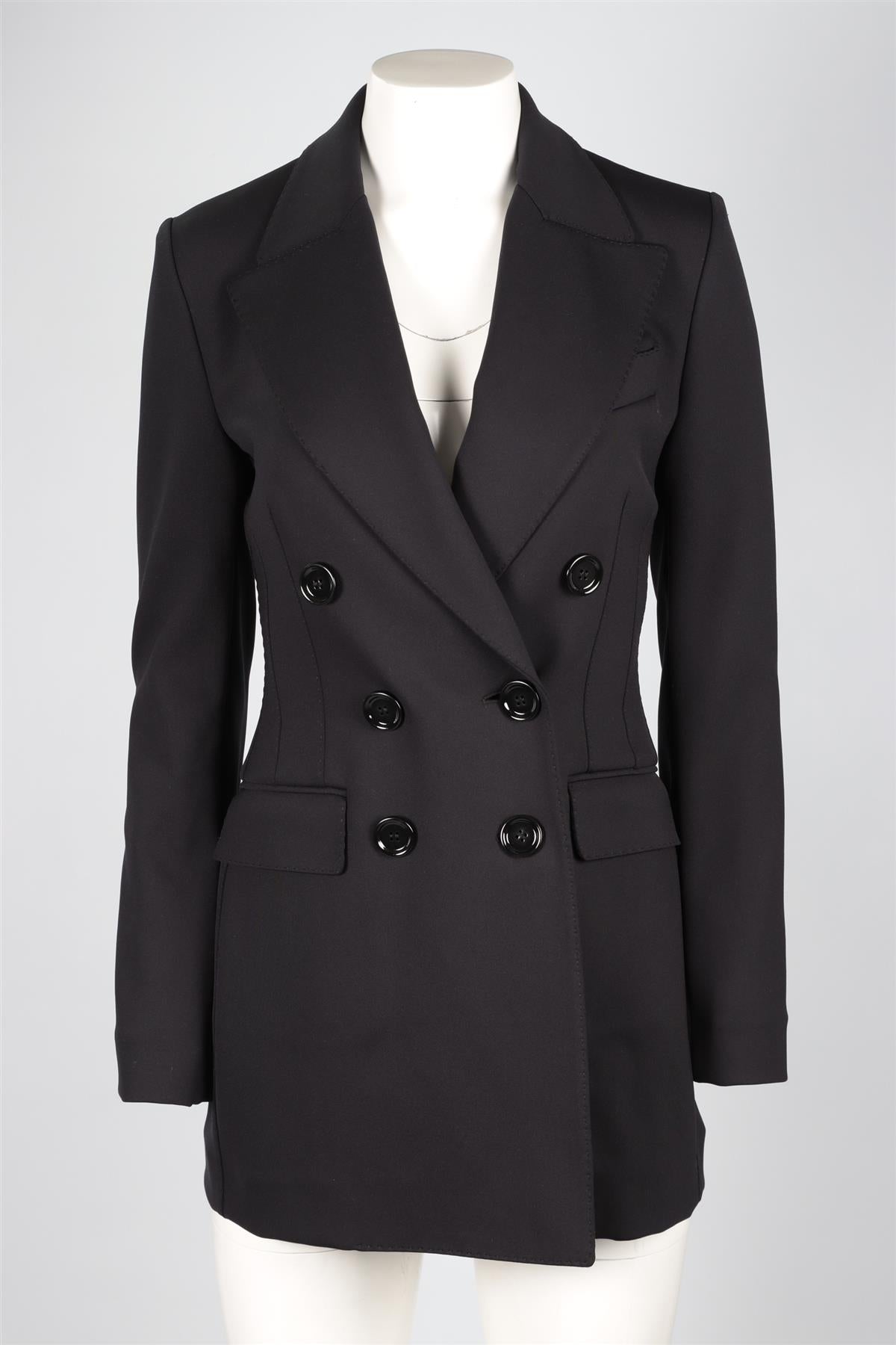 DOLCE & GABBANA BLACK SCUBA BLAZER IT 40 UK 8