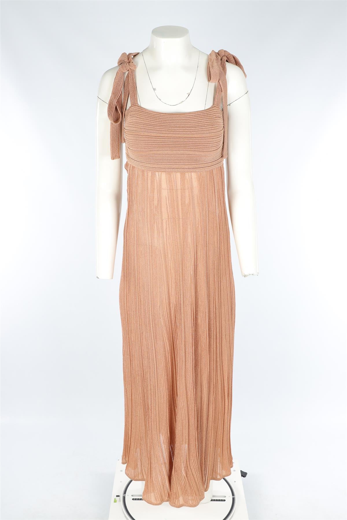 ZIMMERMANN TAN KNIT MAXI DRESS UK 10