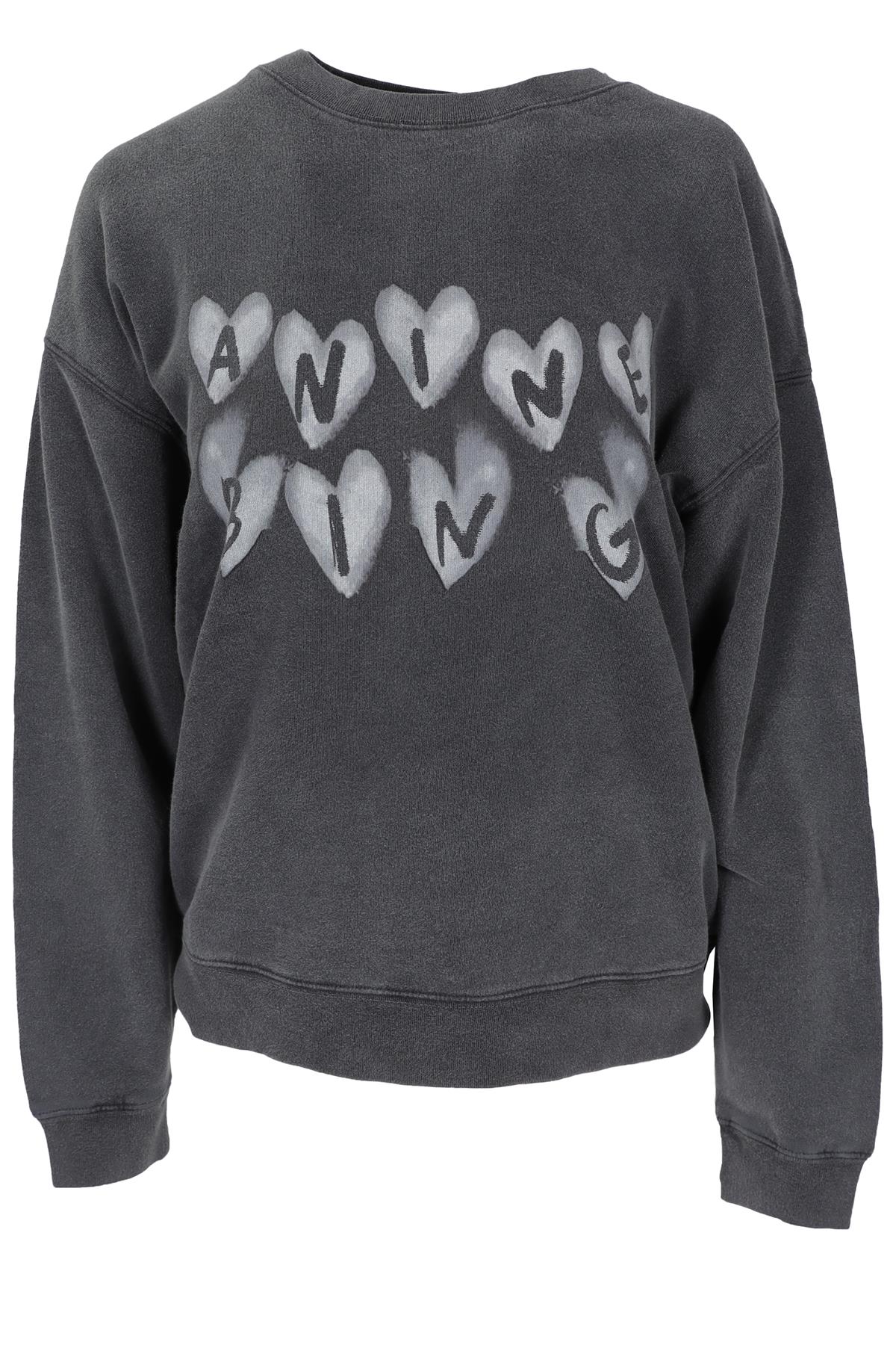ANINE BING GREY COTTON SWEATSHIRT MEDIUM