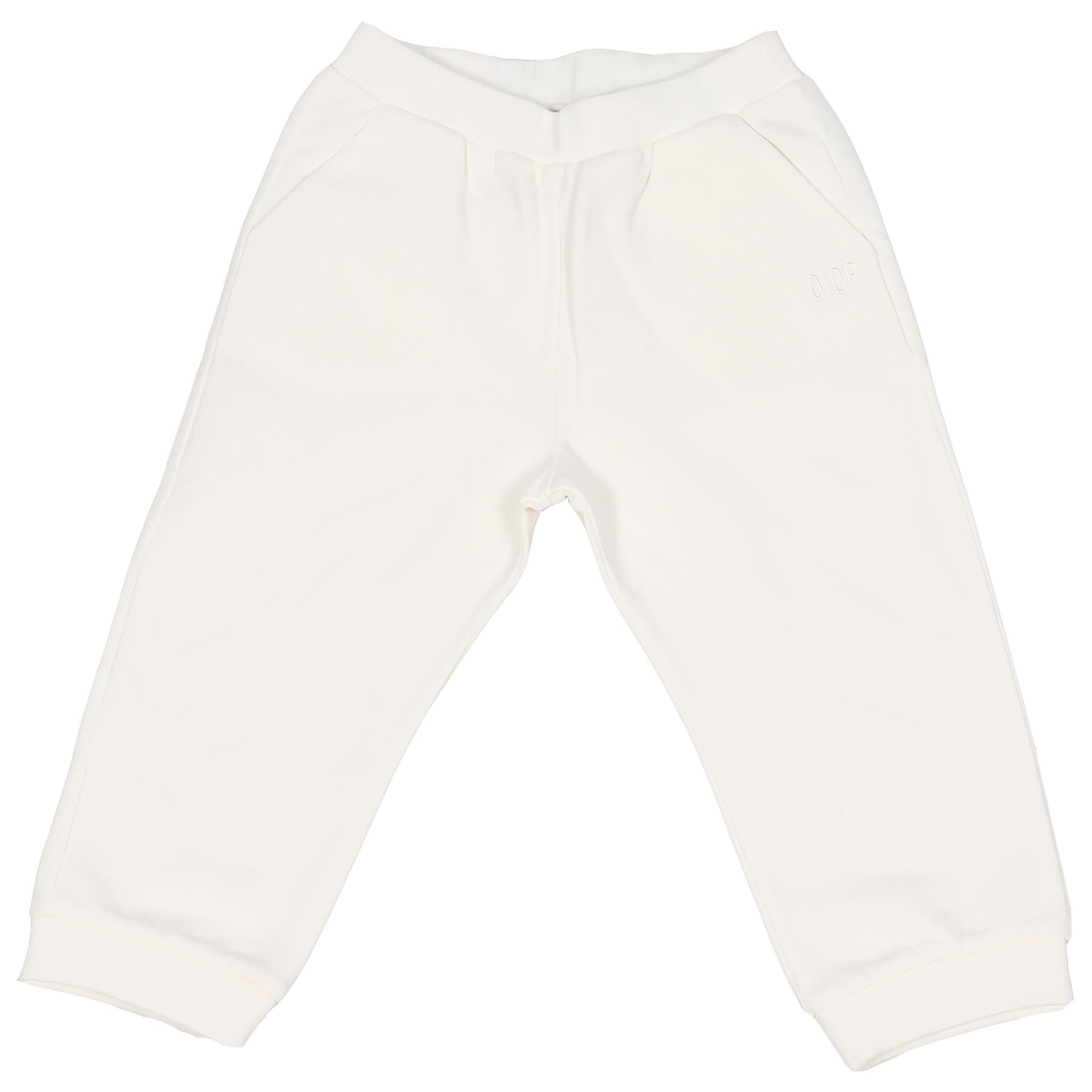 CHRISTIAN DIOR IVORY BABY GIRLS COTTON PANTS 18 MONTHS