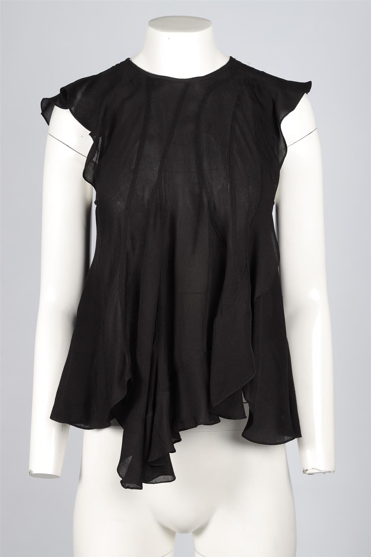 ISABEL MARANT BLACK SILK TOP FR 38 UK 10