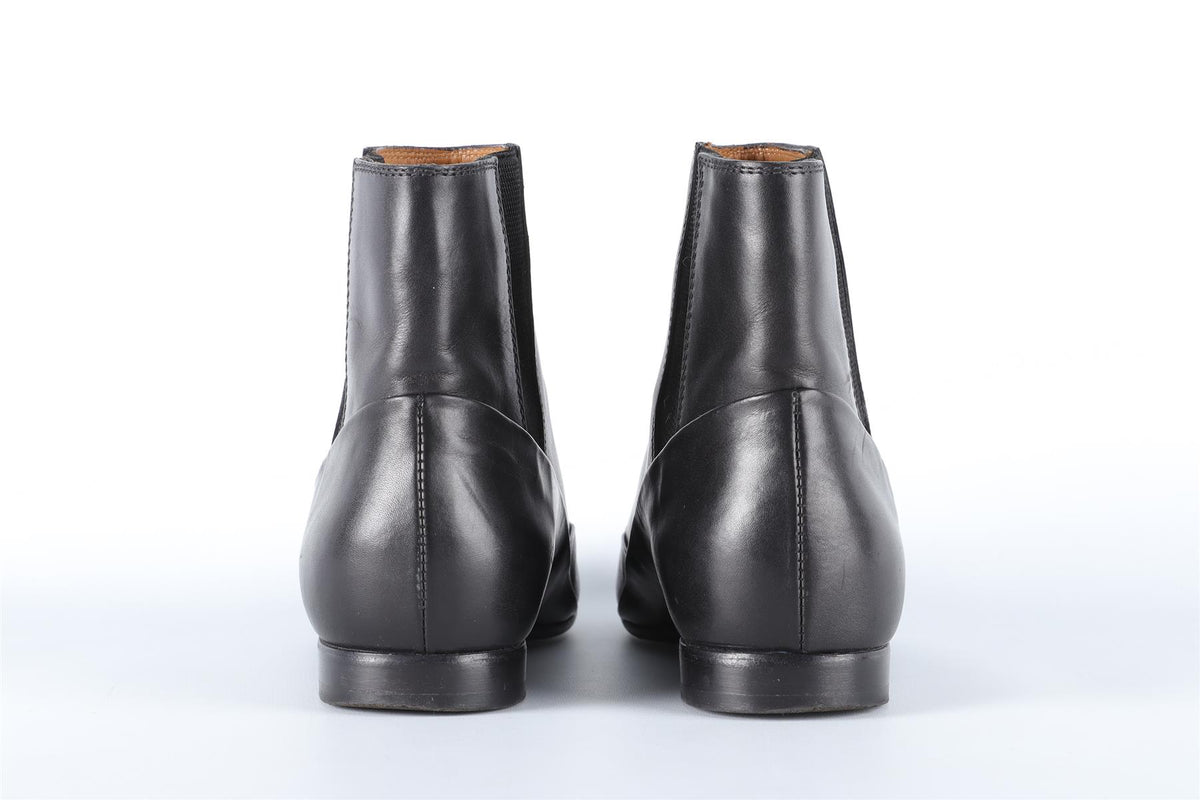 BALENCIAGA BLACK LEATHER ANKLE BOOTS EU 36.5 UK 3.5 US 6.5