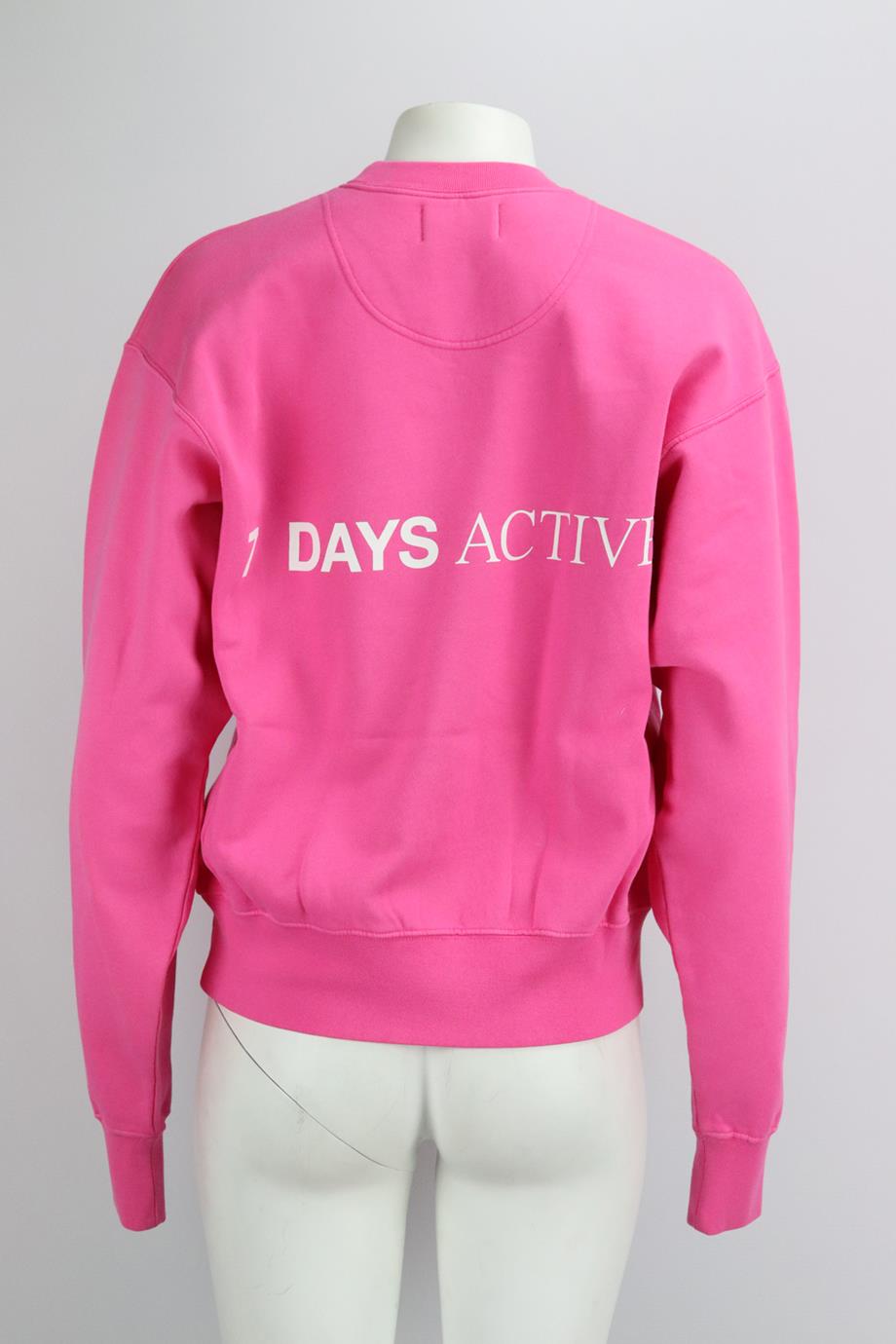 7 DAYS ACTIVE PRINTED COTTON JERSEY SWEATSHIRT XSMALL