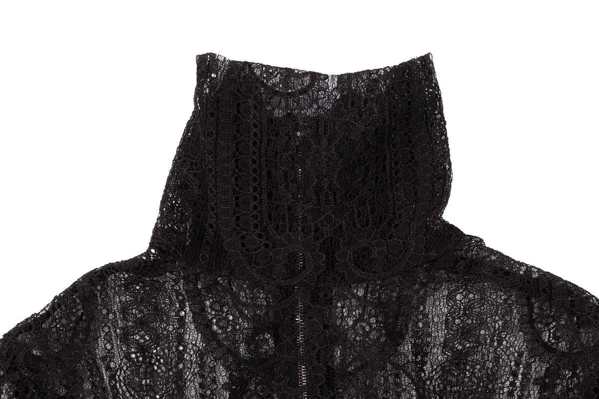 DOLCE & GABBANA BLACK LACE MAXI DRESS IT 38 UK 6