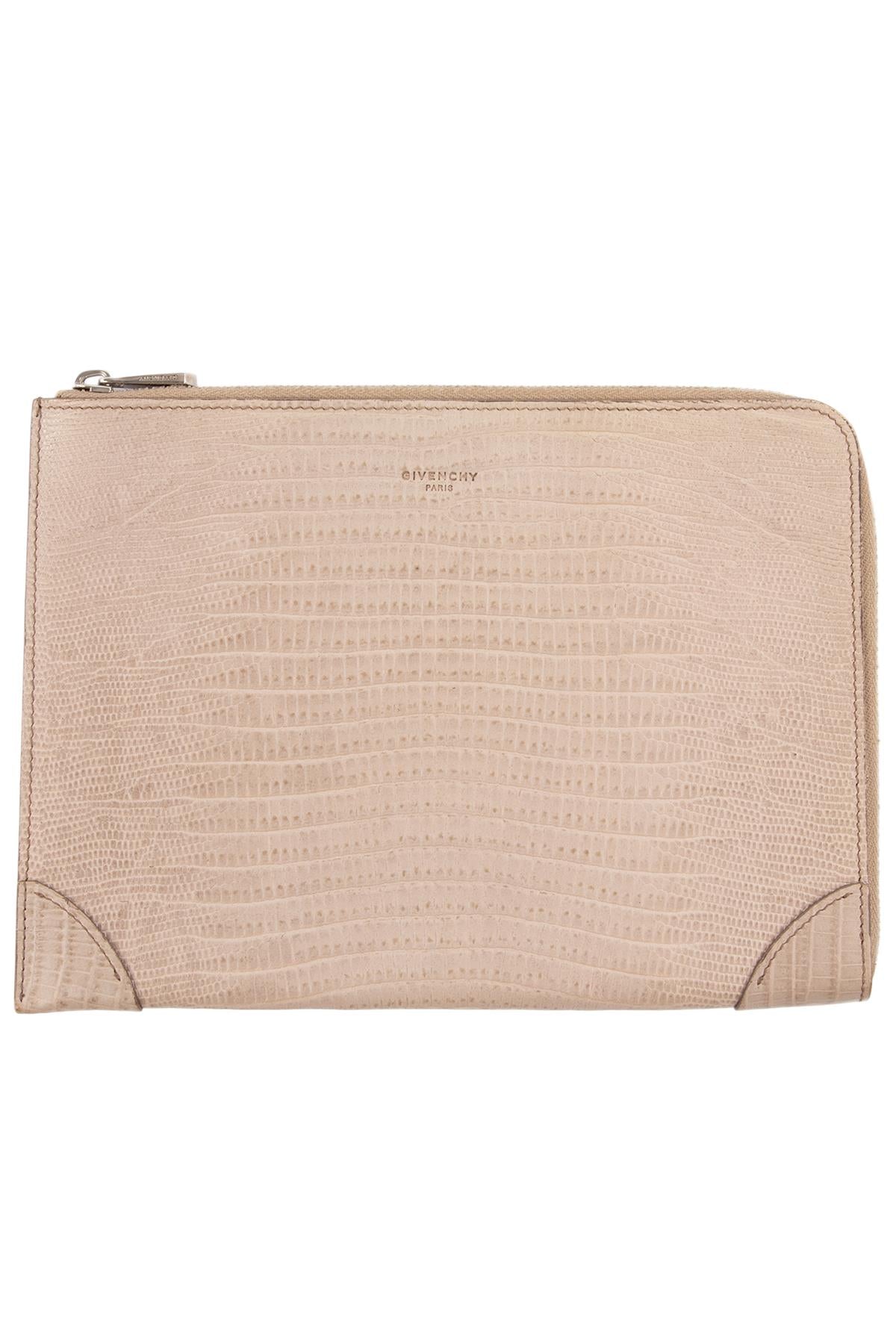 GIVENCHY TAUPE LEATHER CLUTCH
