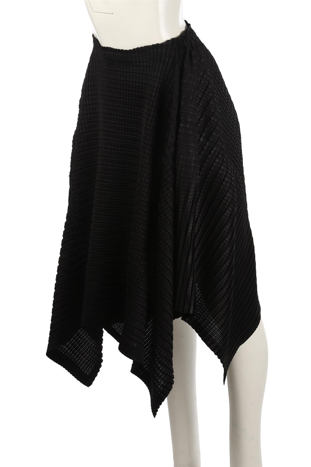 PLEATS PLEASE ISSEY MIYAKE BLACK MIDI SKIRT JP 3 UK 8