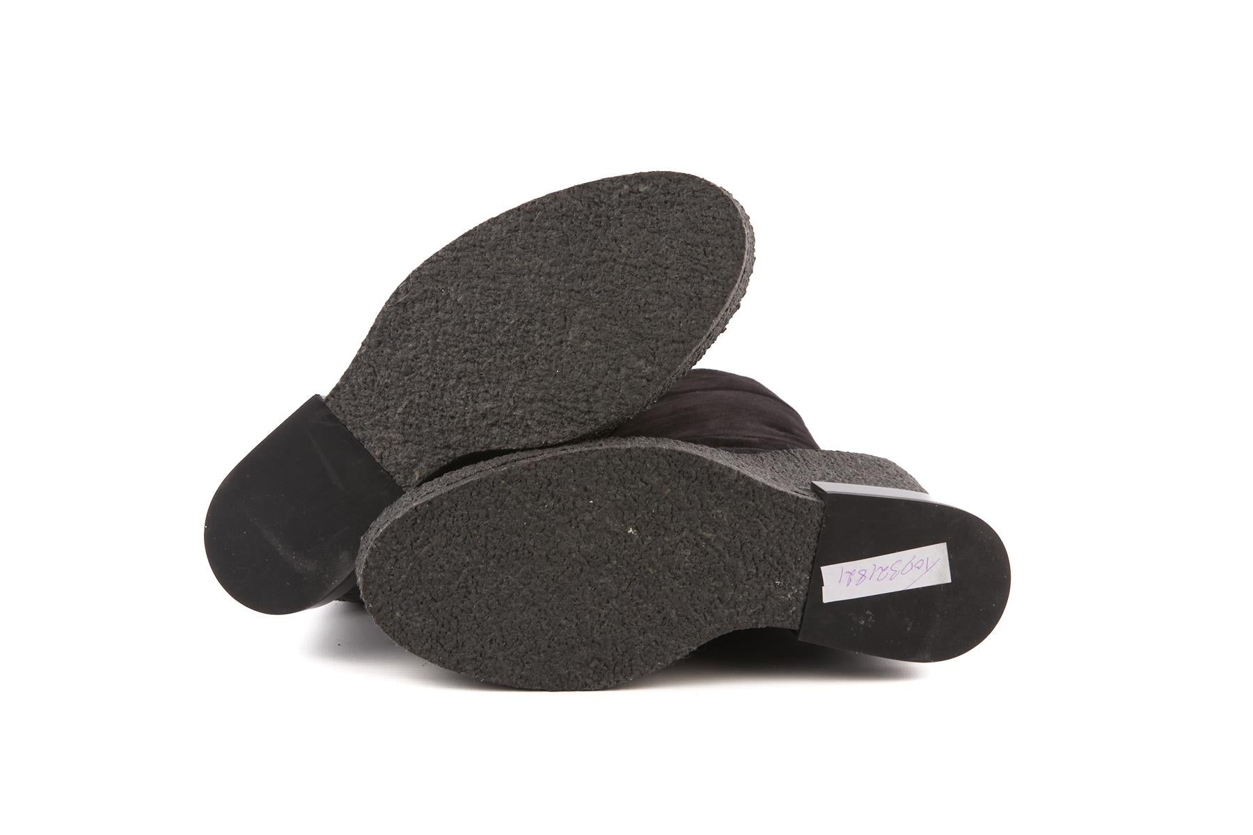 TOD'S BLACK SHEARLING WEDGE ANKLE BOOTS EU 39.5 UK 6.5 US 9.5