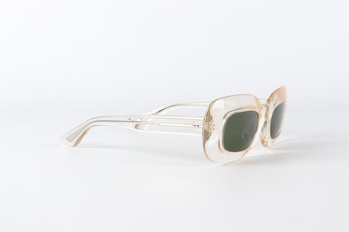 OLIVER PEOPLES + KHAITE NEUTRALS RECTANGLE FRAME ACETATE SUNGLASSES