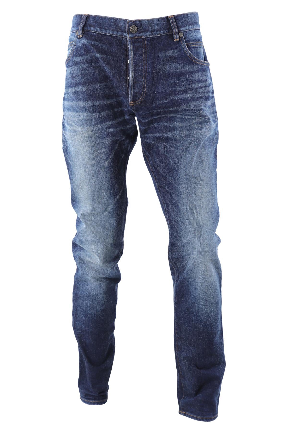 BALMAIN BLUE MEN'S SLIM FIT JEANS UK/US W34
