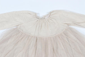 BONPOINT BEIGE KIDS GIRLS TULLE DRESS 3 YEARS