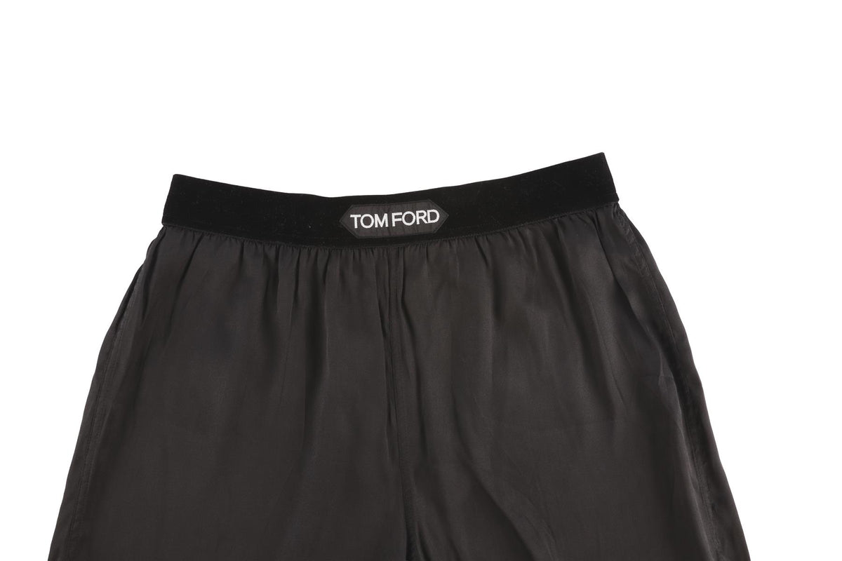 TOM FORD BLACK SILK SHORTS XSMALL