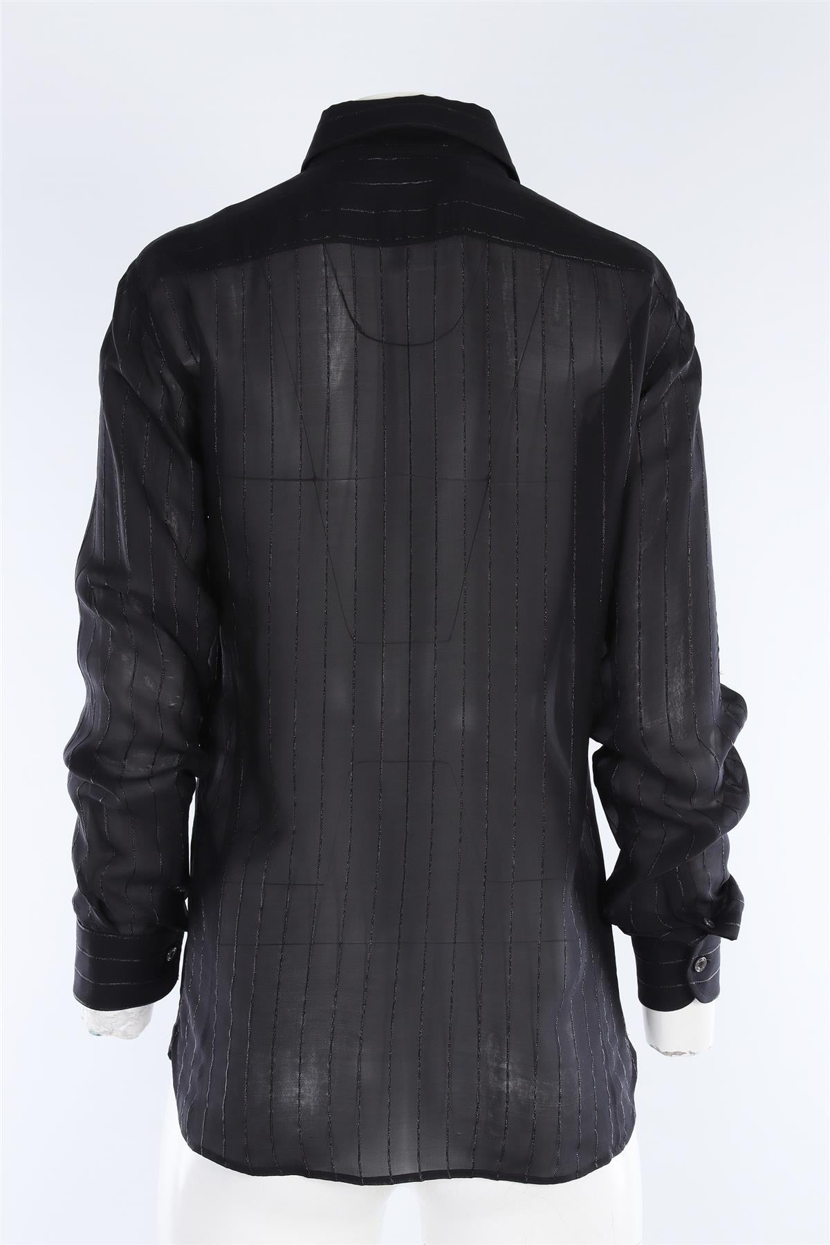 TOM FORD BLACK SILK SHIRT IT 40 UK 8