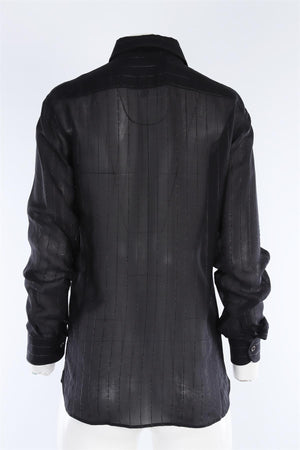 TOM FORD BLACK SILK SHIRT IT 40 UK 8