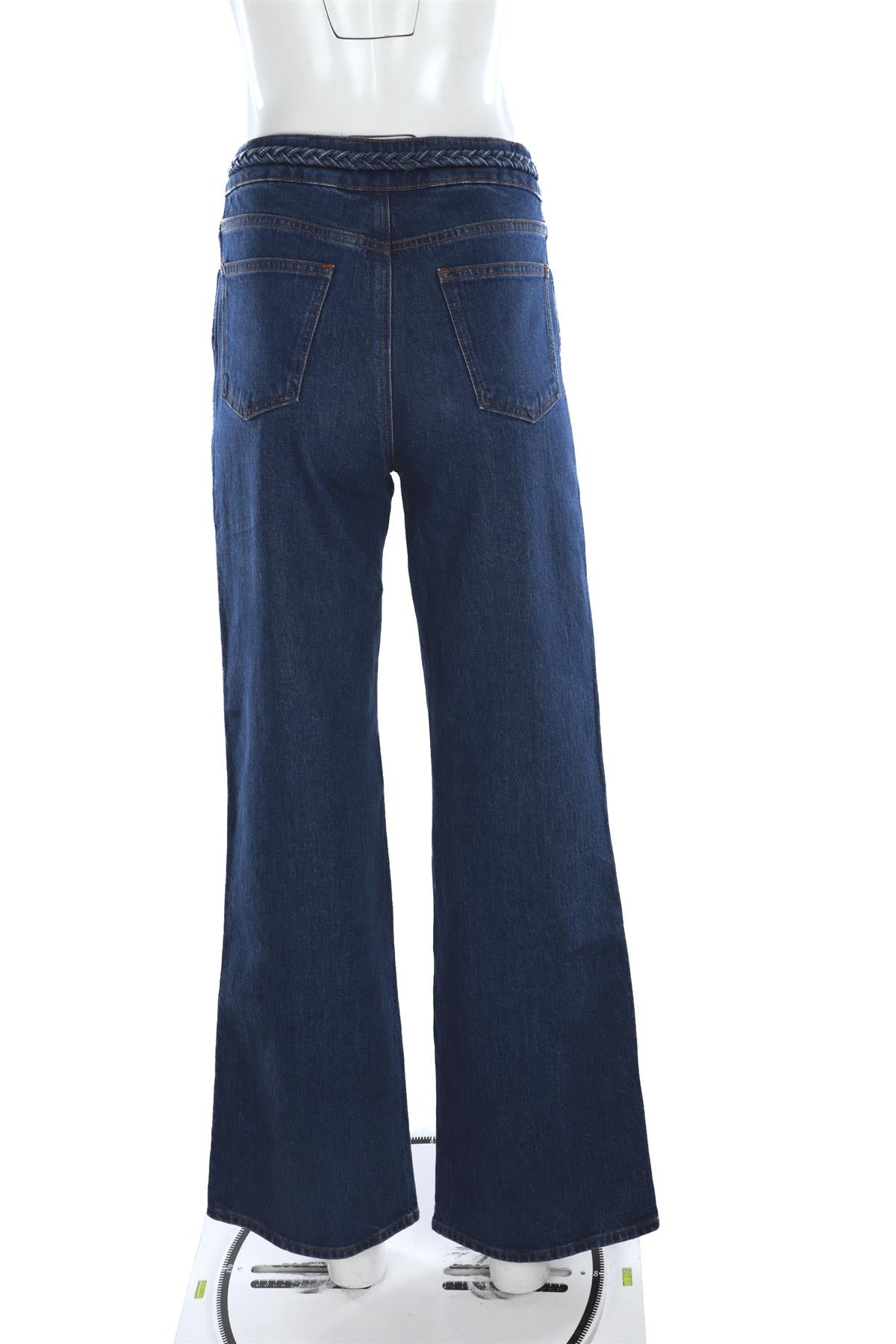 SÉZANE BLUE HIGH RISE WIDE LEG JEANS FR 38 UK 10