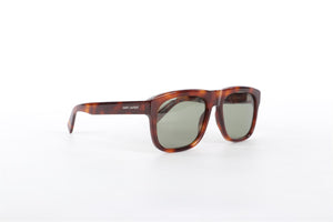 SAINT LAURENT BROWN D FRAME ACETATE SUNGLASSES ONE SIZE