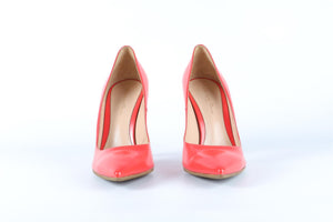 GIANVITO ROSSI RED LEATHER PUMPS EU 40, UK 7, US 10