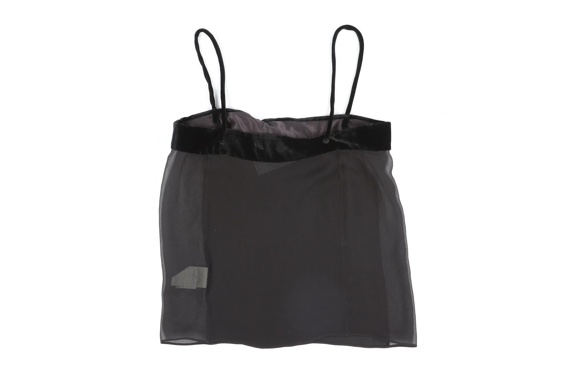 TOM FORD BLACK SILK TOP IT 36 UK 4