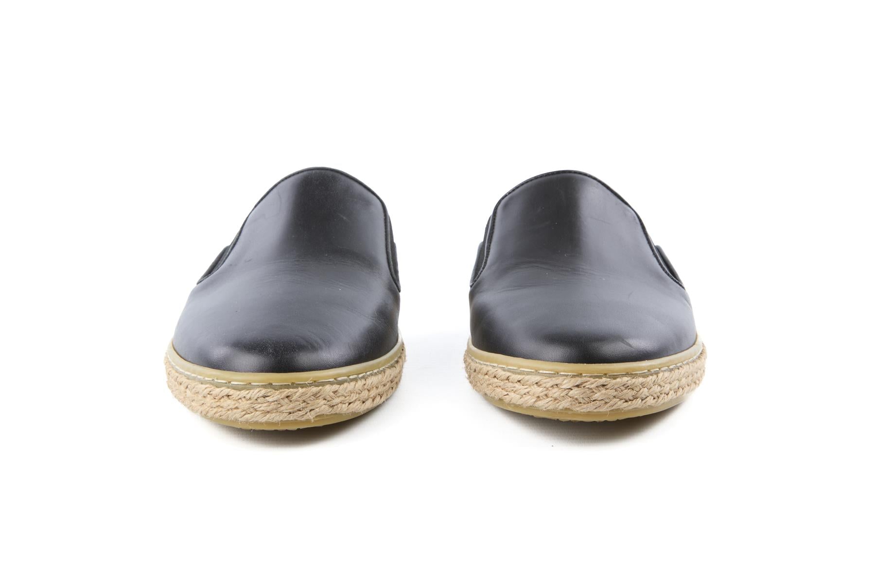 JENNI KAYNE BLACK LEATHER MULES EU 38 UK 5 US 8