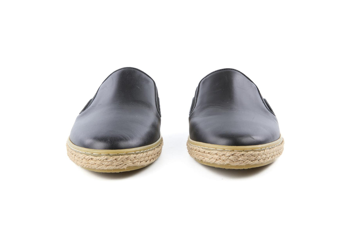 JENNI KAYNE BLACK LEATHER MULES EU 38 UK 5 US 8
