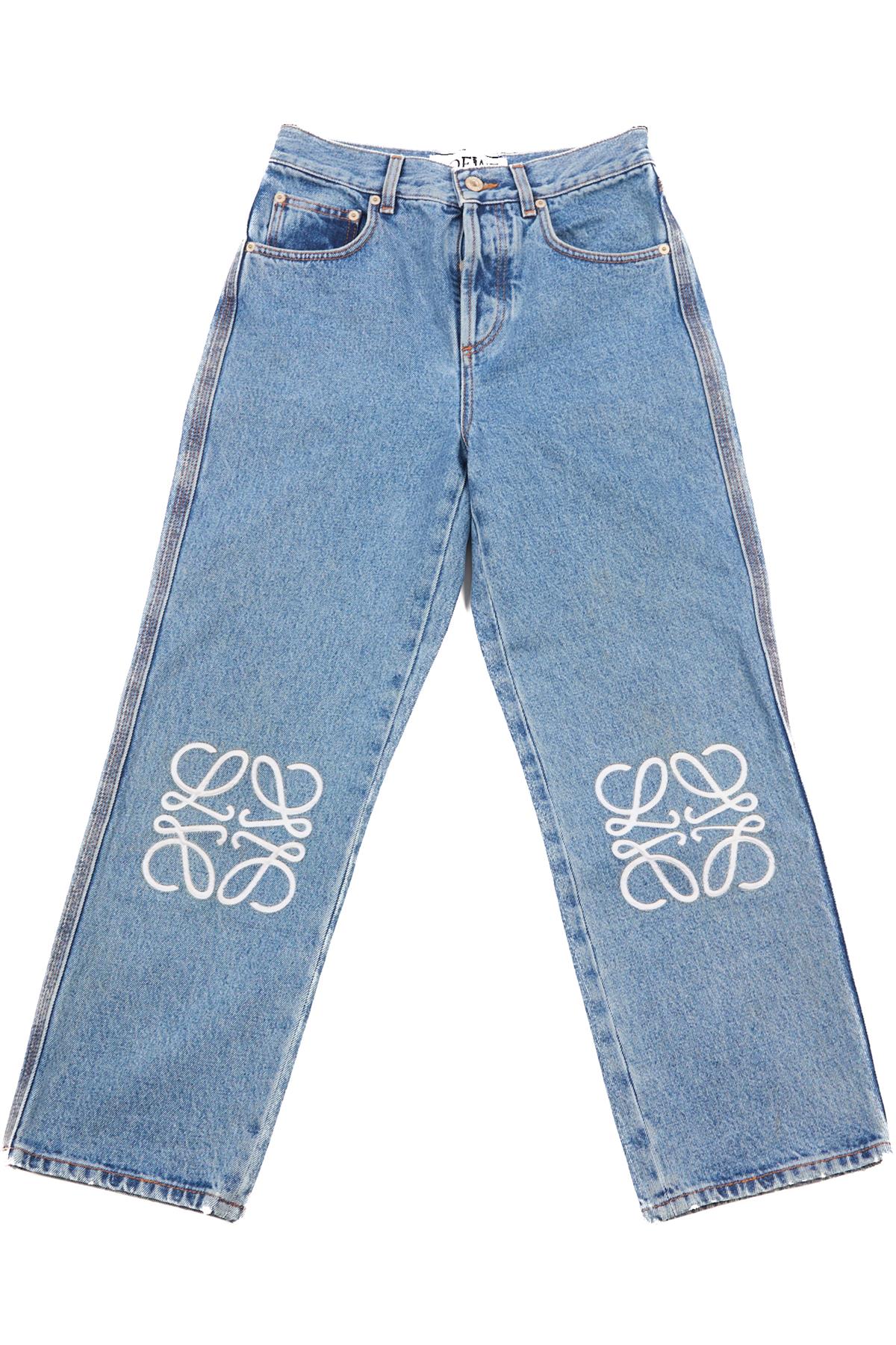 LOEWE BLUE HIGH RISE STRAIGHT LEG JEANS FR 36 UK 8