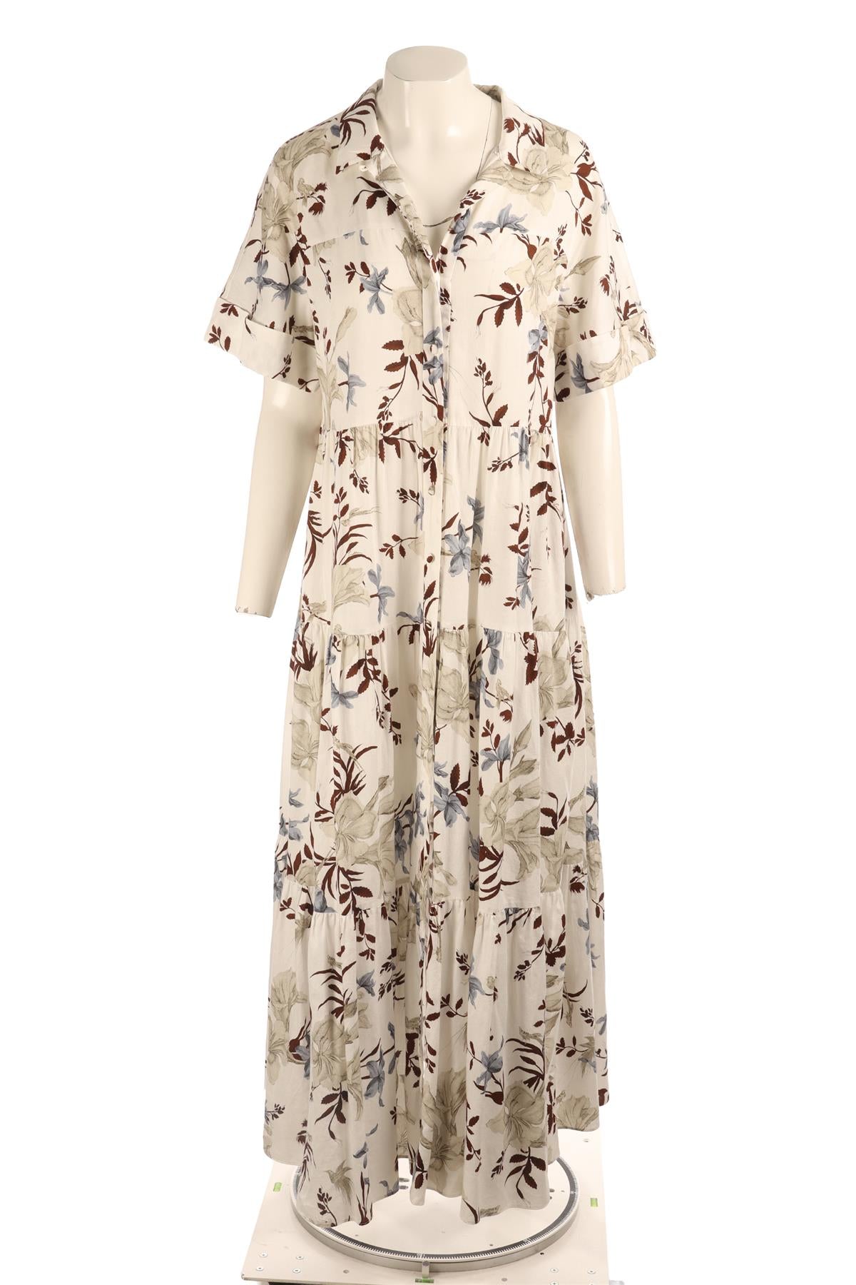 ERDEM WHITE COTTON MAXI DRESS UK 14 US 10 FR 42
