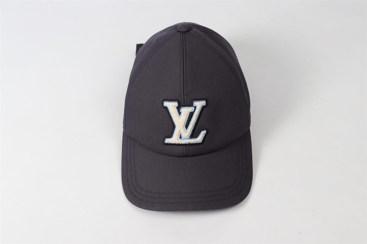 LOUIS VUITTON BLUE LV COTTON BASEBALL CAP LARGE
