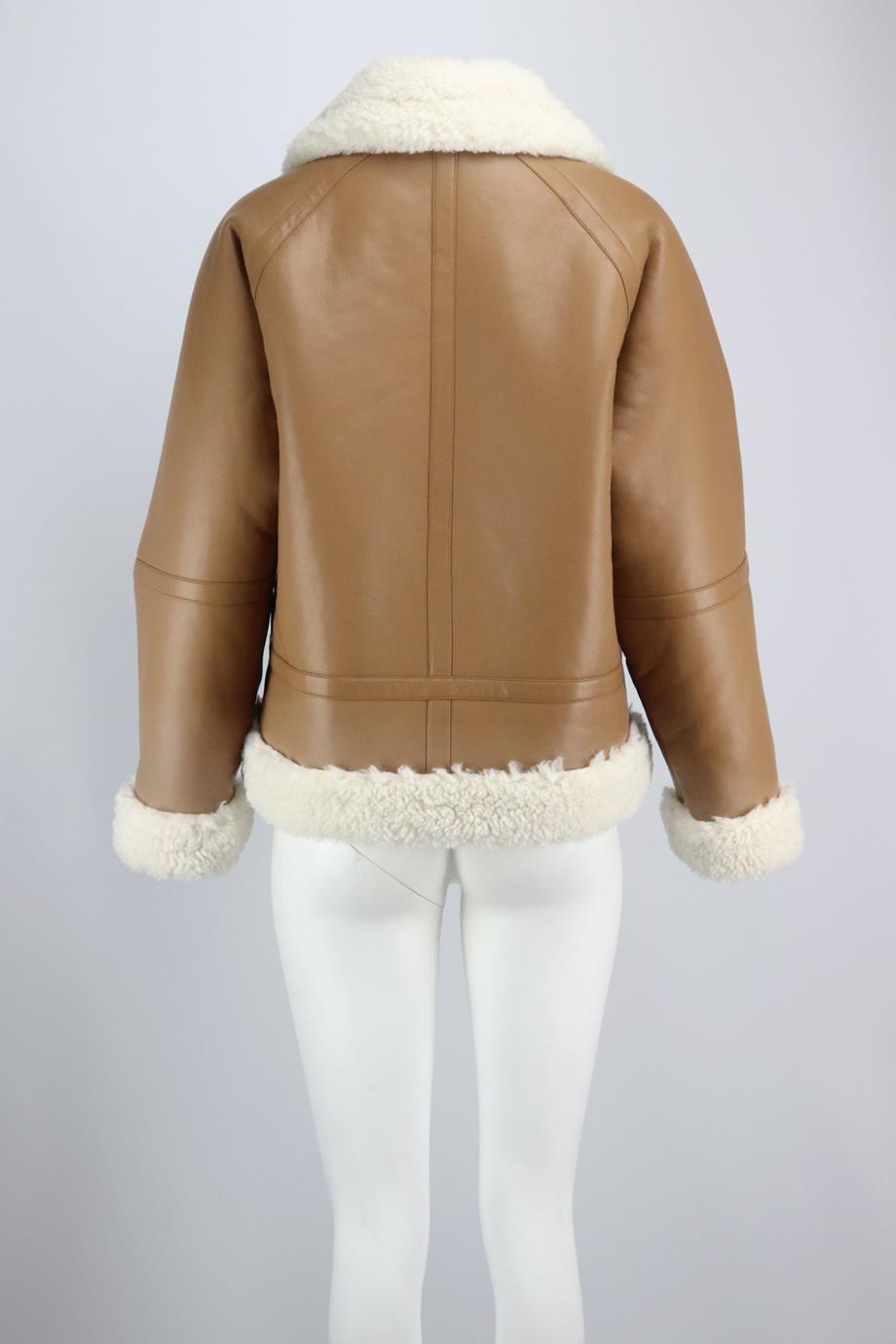 STAND STUDIO RIND FAUX SHEARLING JACKET SMALL
