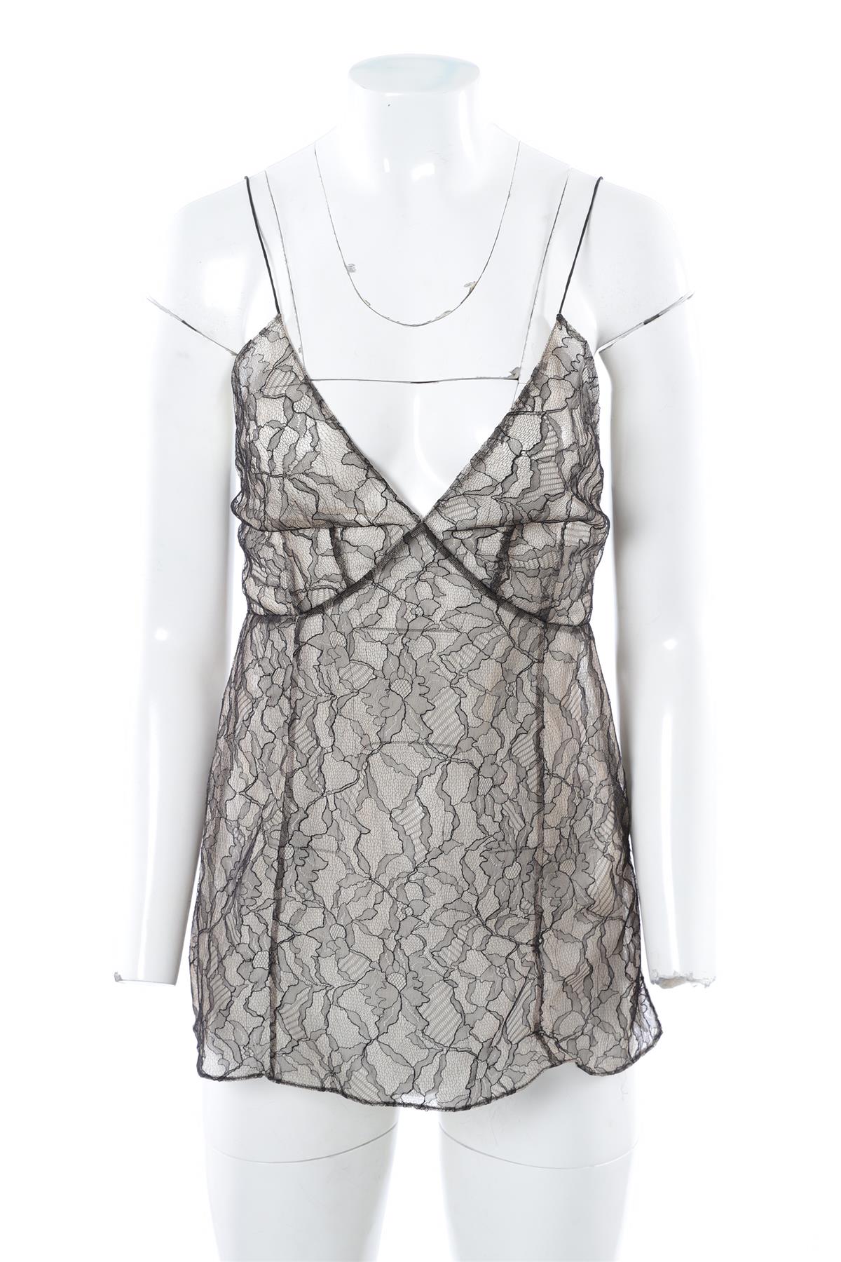 KHAITE BLACK LACE TOP US 4 UK 8