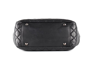 CHANEL BLACK 2014 SMALL QUILTED LEATHER TOTE BAG