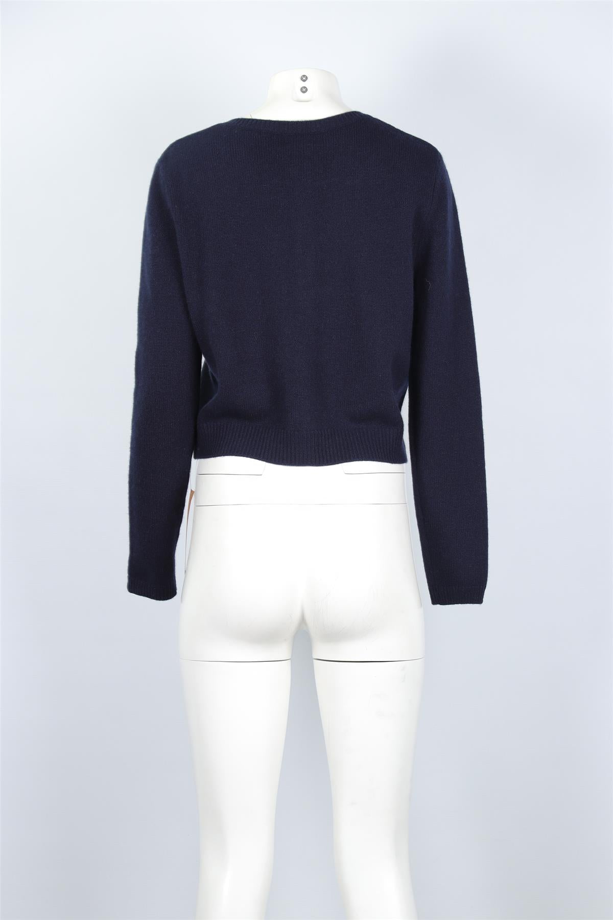 REFORMATION NAVY CASHMERE CARDIGAN SMALL