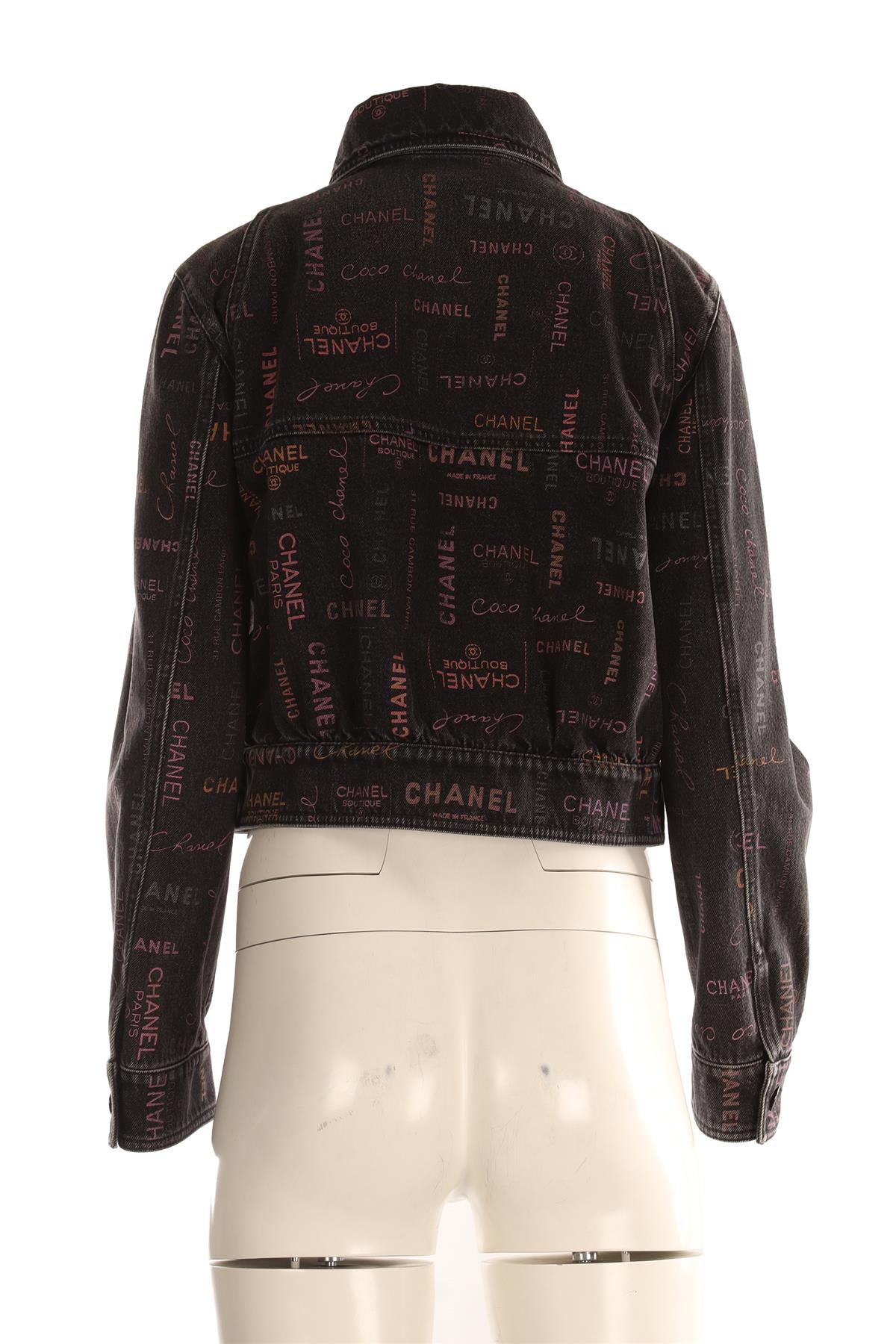 CHANEL GREY 2022 DENIM JACKET FR 42 UK 10