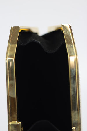 STARK EMBOSSED GOLD TONE CLUTCH