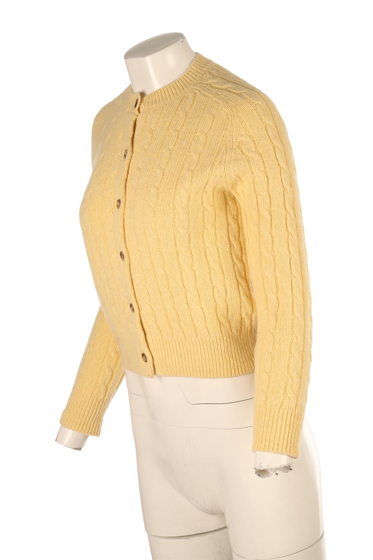 DÔEN YELLOW WOOL CARDIGAN XSMALL