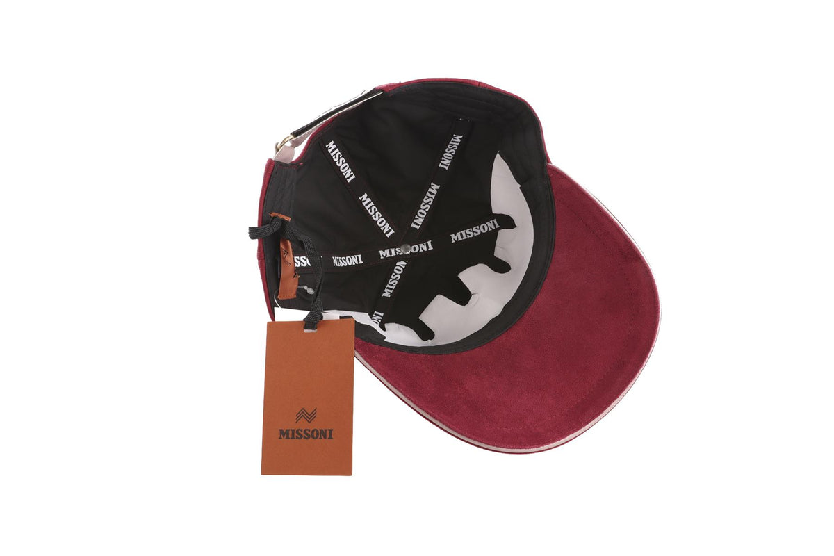 MISSONI RED COTTON BASEBALL CAP