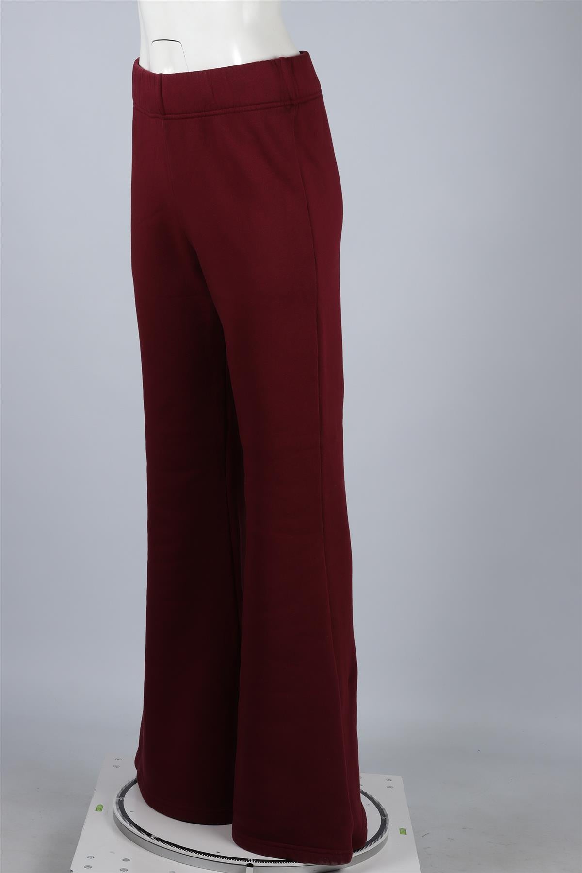 LES TIENS BURGUNDY COTTON TRACK PANTS MEDIUM