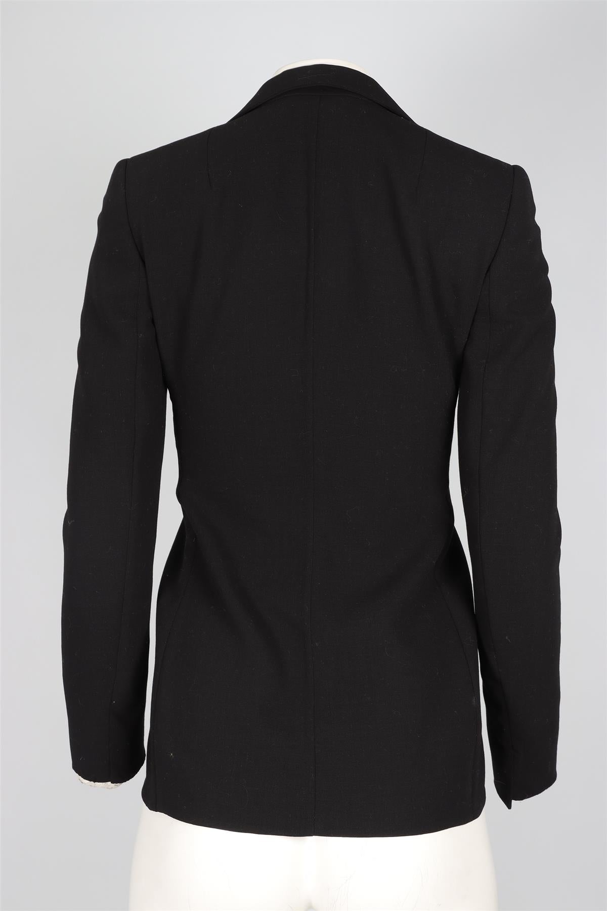 AKRIS BLACK WOOL BLAZER US 2 UK 6