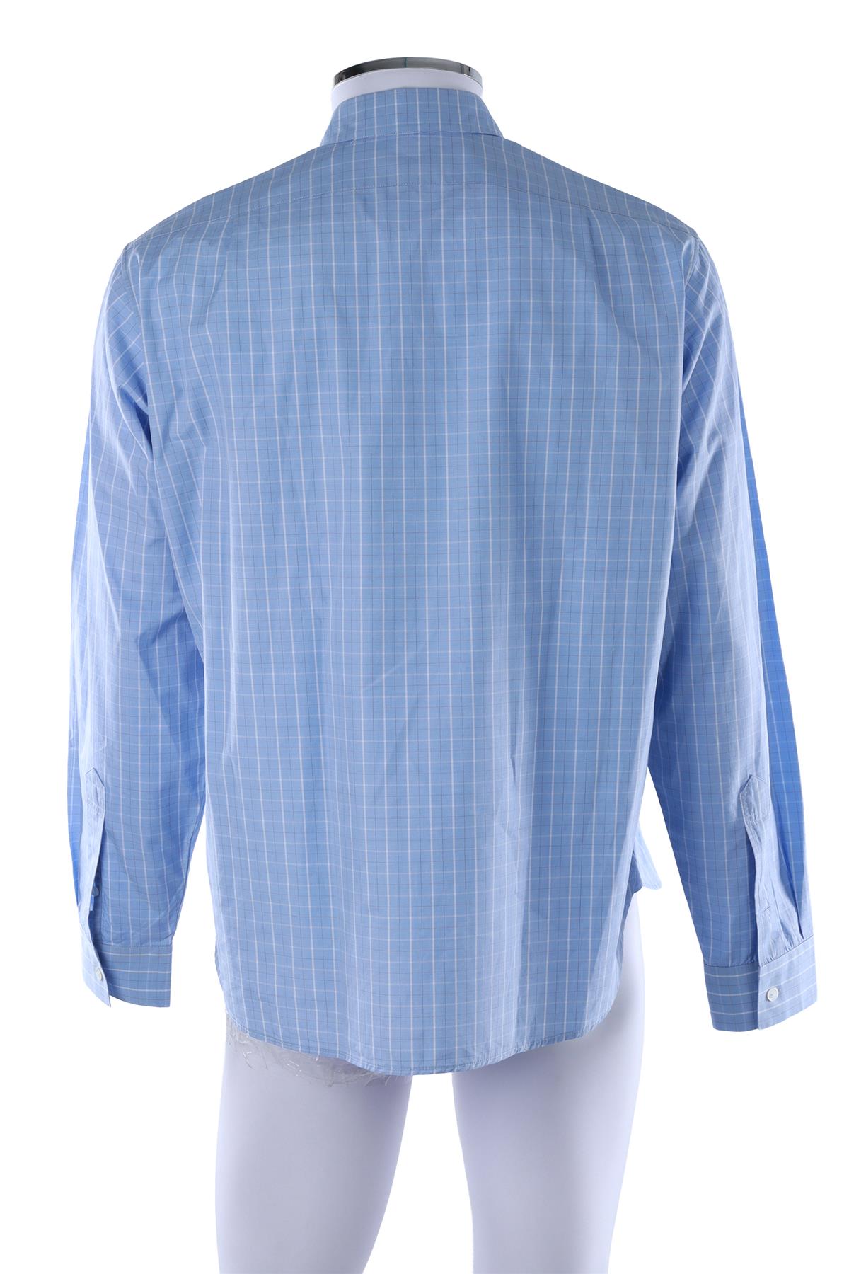 BLUE MEN'S COTTON SHIRT