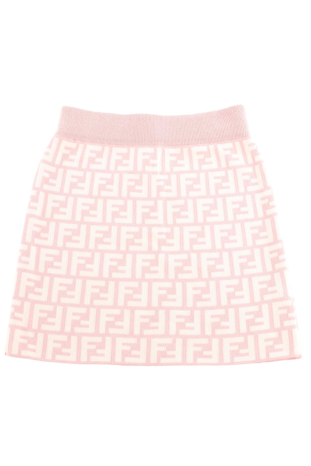 FENDI KIDS GIRLS PINK COTTON SKIRT 6 YEARS