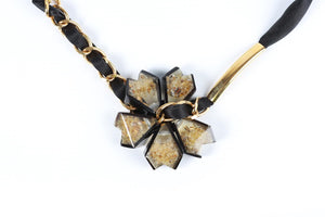 MARNI GOLD ACRYLIC NECKLACE