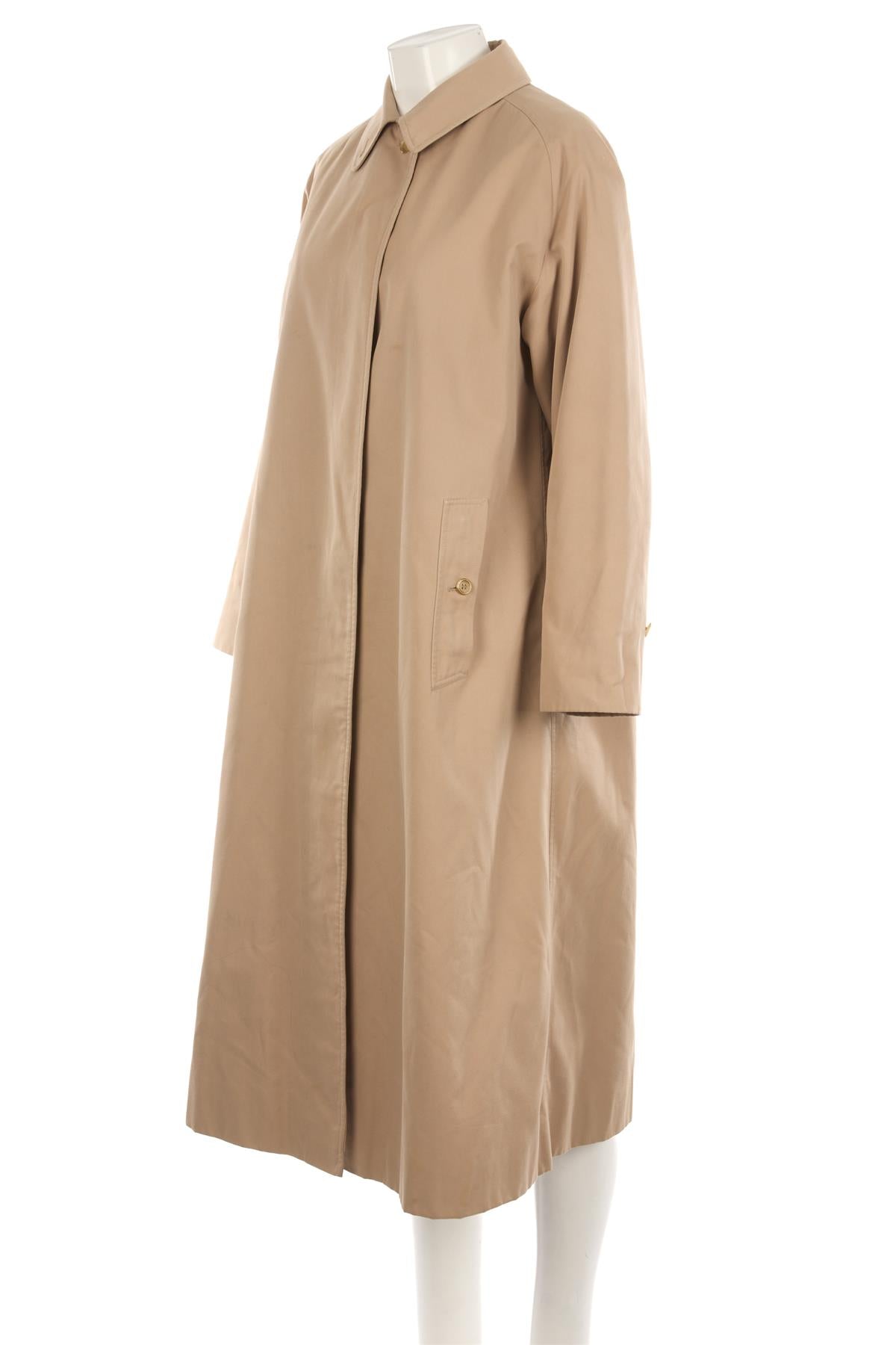 BURBERRY TAN COTTON TRENCH COAT UK 14