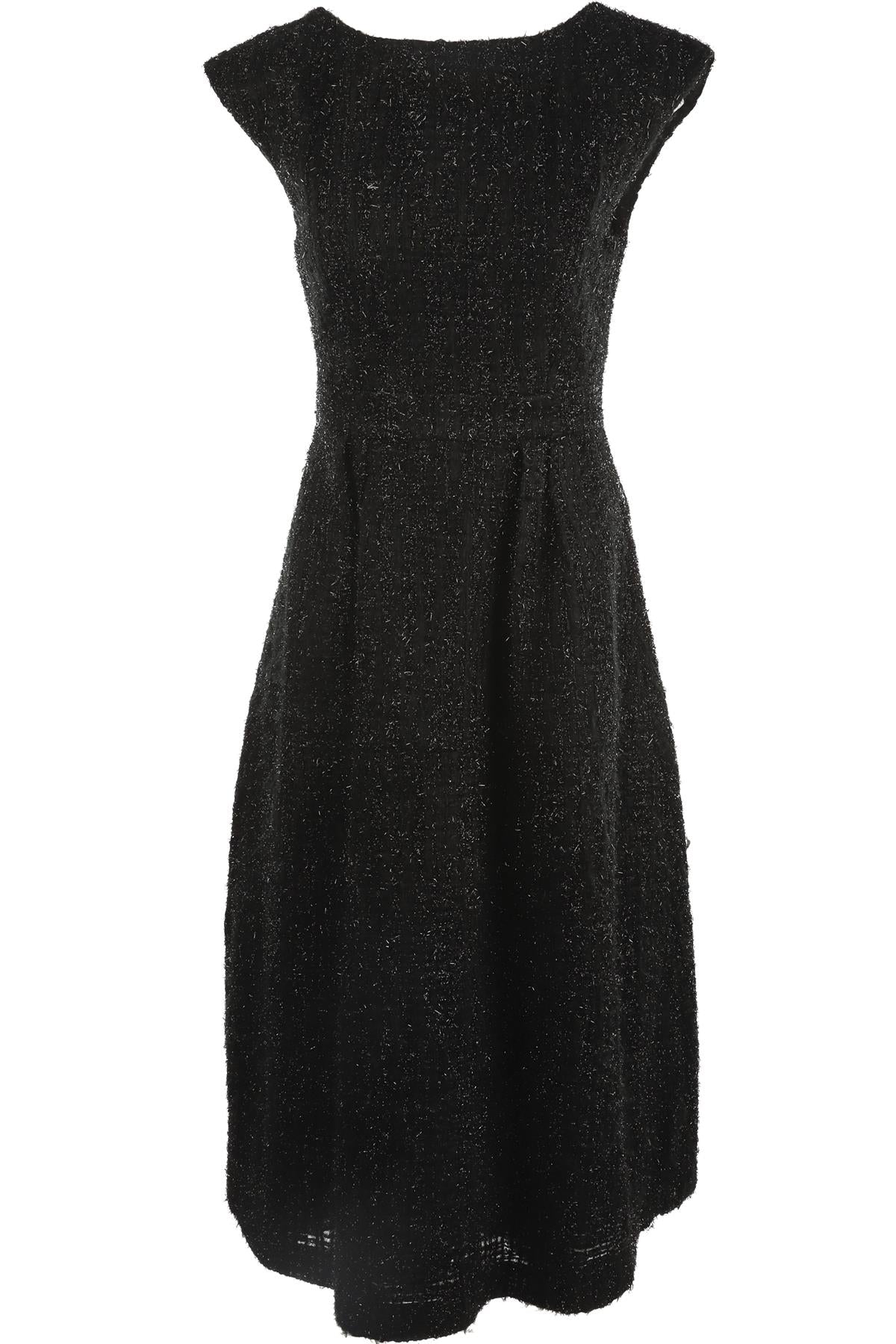 CO BLACK WOOL MAXI DRESS SMALL