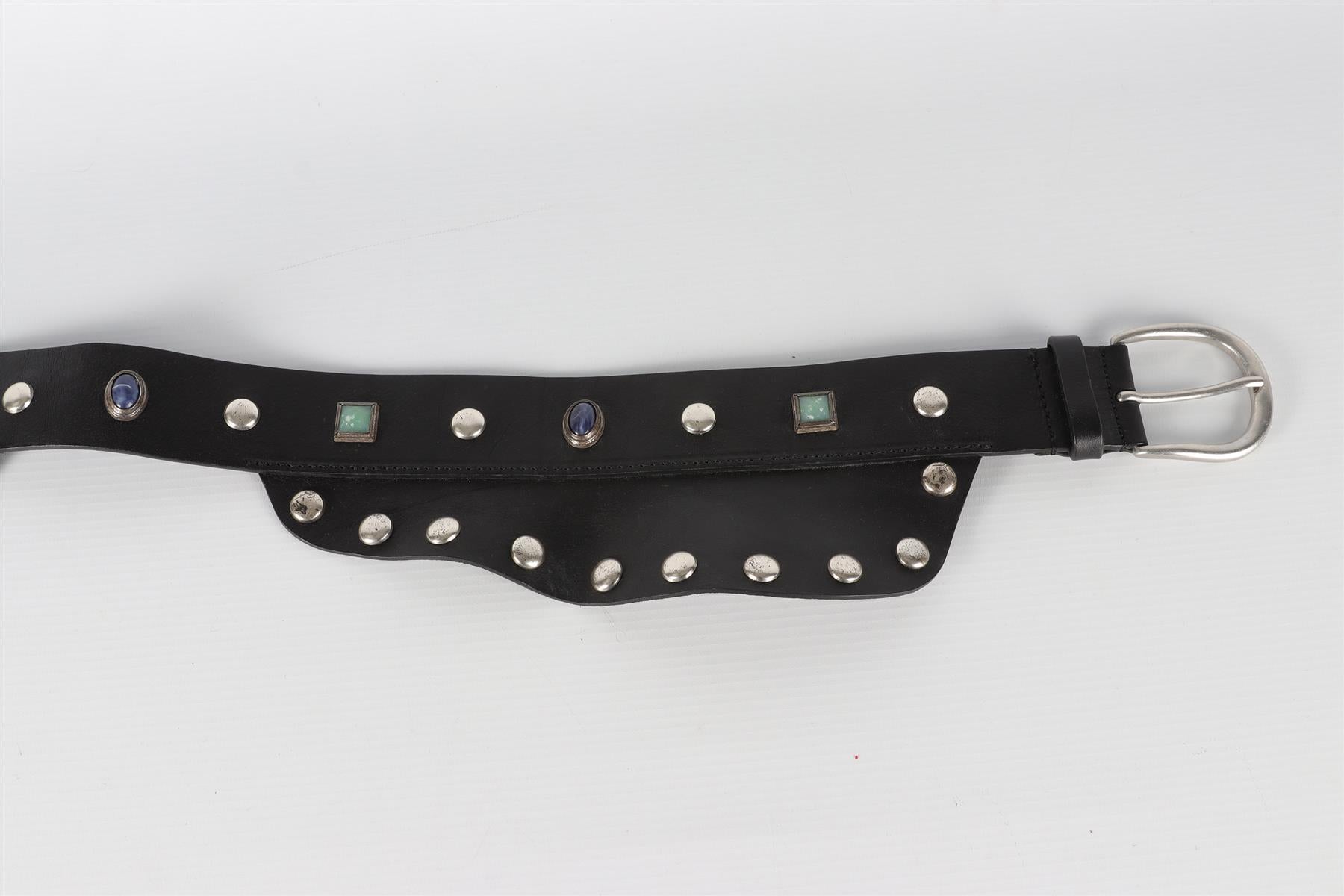 ISABEL MARANT BLACK LEATHER WAIST BELT SMALL